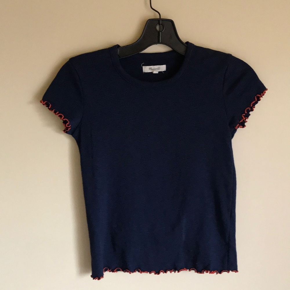 Madewell tee with orange detail